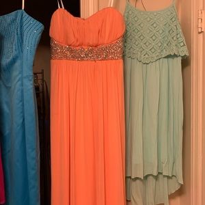 Strapless semi formal dress